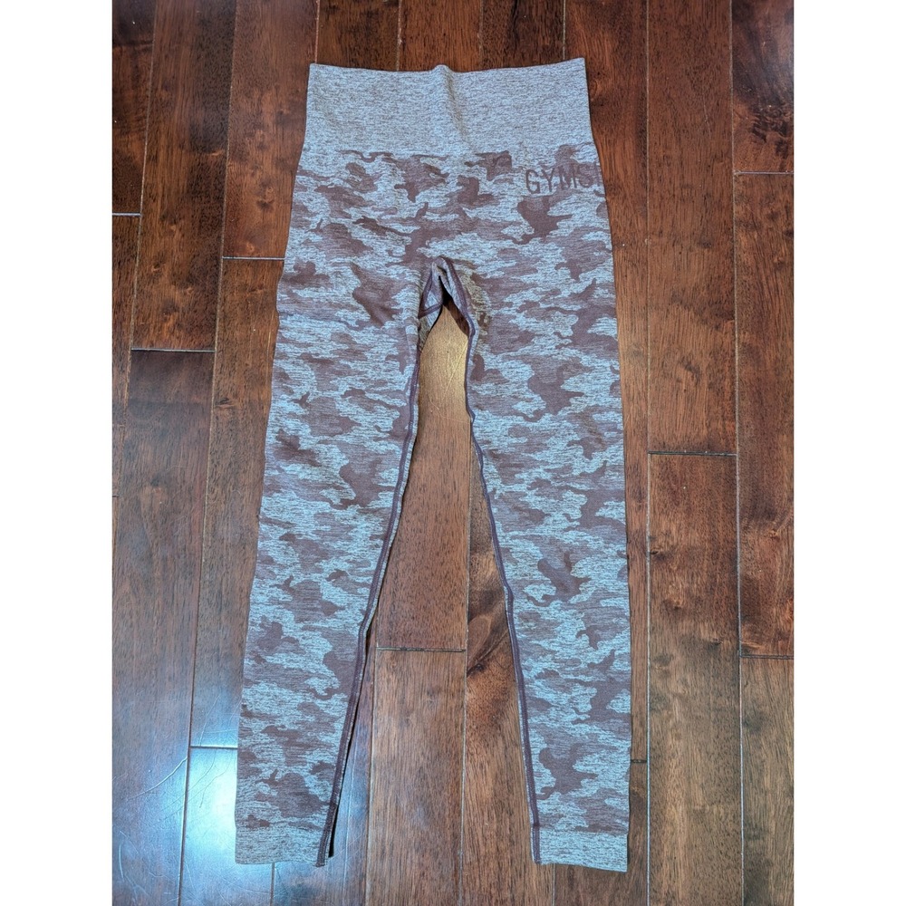 Gymshark Adapt Berry Camo Seamless Leggings Womens 4 Brown Grey High Waist
